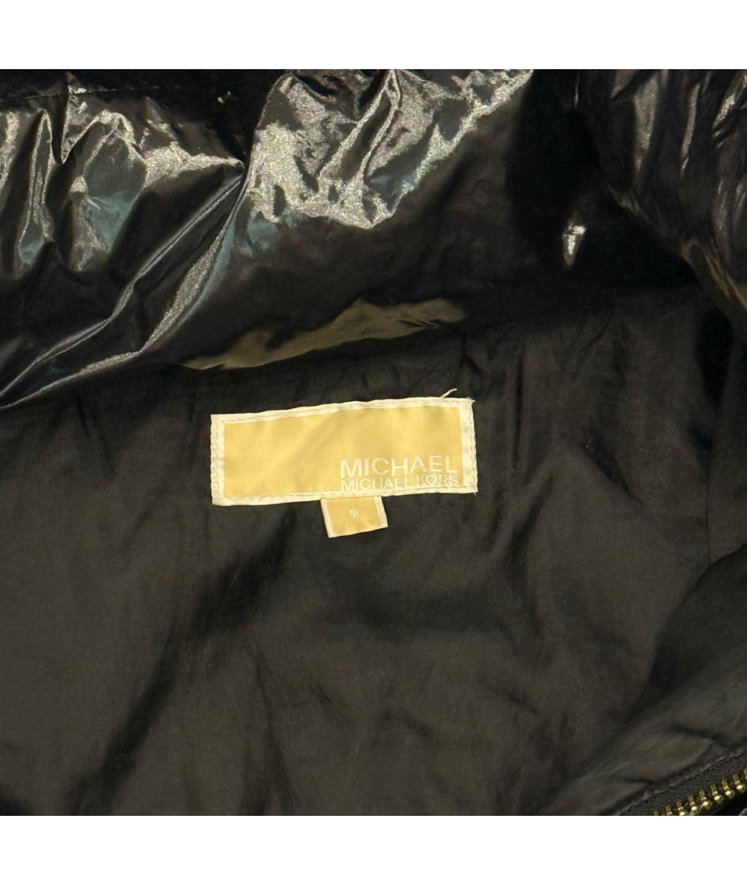 MICHAEL KORS Черный полиэстеровый пуховик, фото 4