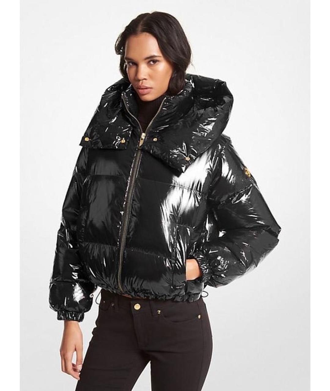 MICHAEL KORS Черный полиэстеровый пуховик, фото 3