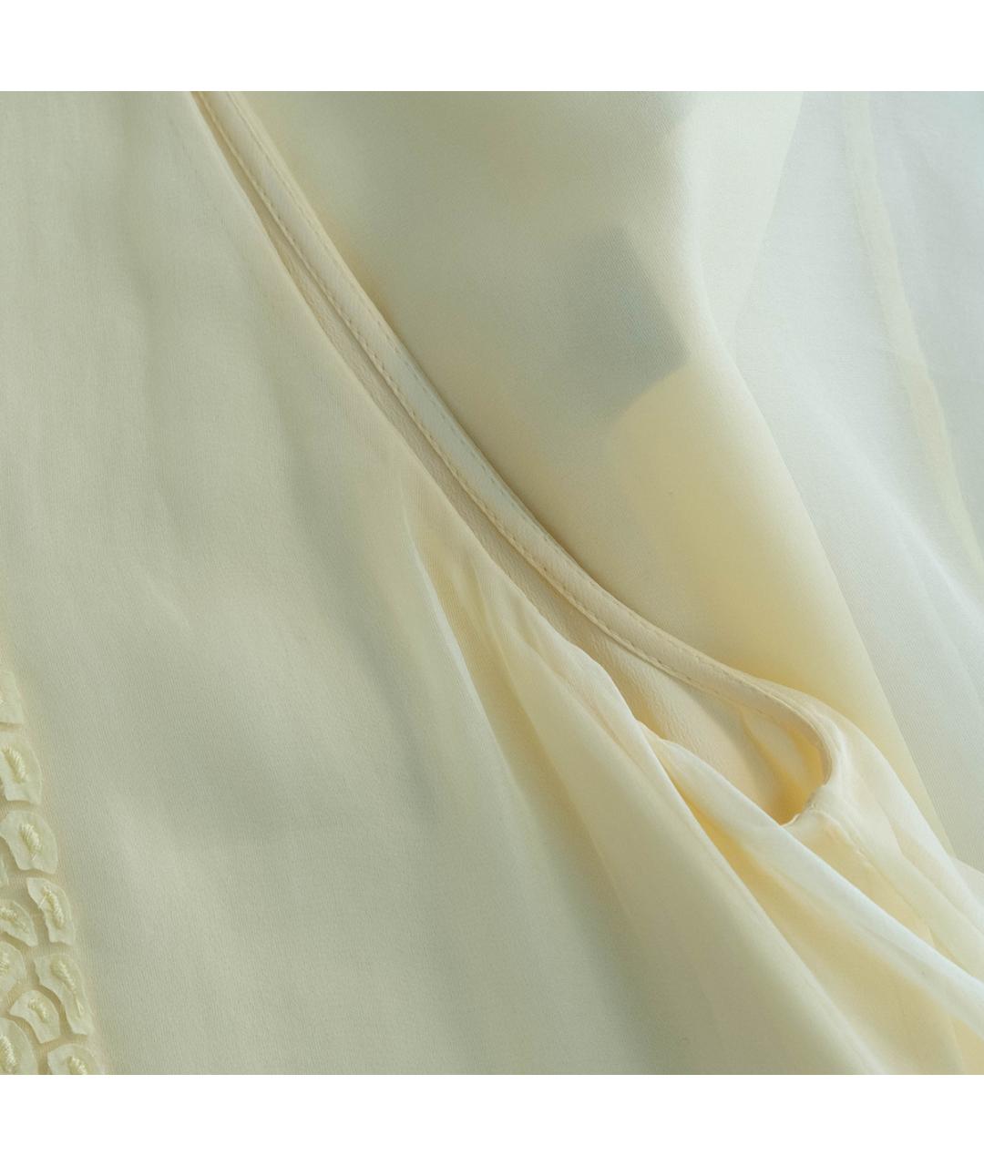 BRUNELLO CUCINELLI Желтая шелковая блузы, фото 5