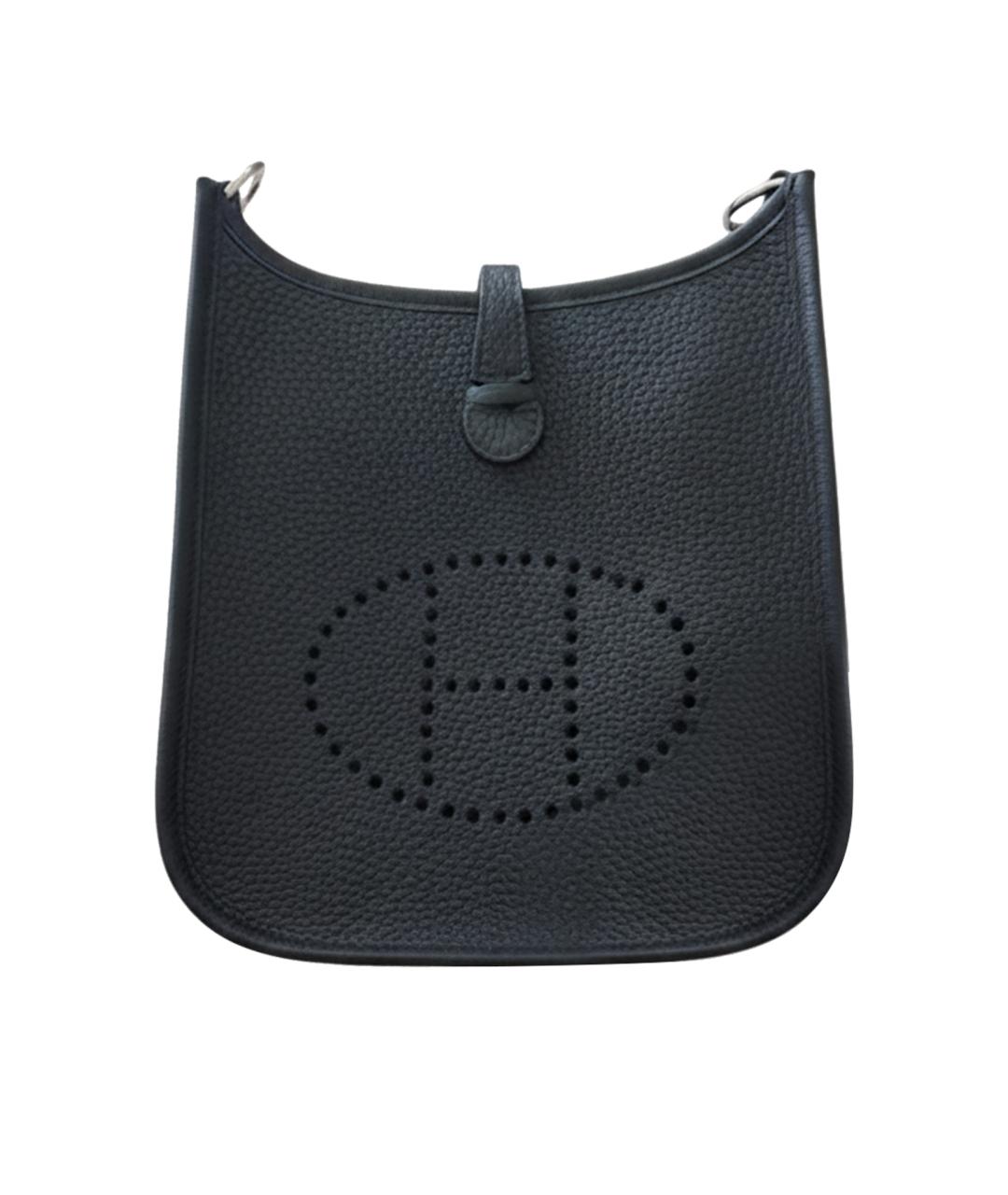 HERMES Черная кожаная сумка через плечо, фото 1