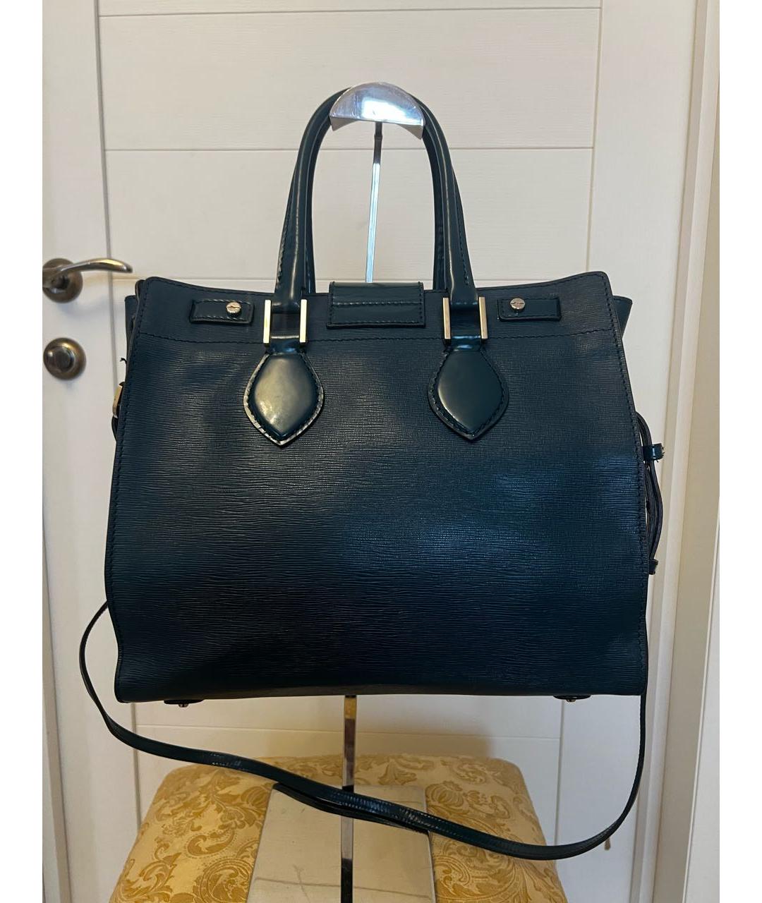 ROBERTO CAVALLI Синяя кожаная сумка через плечо, фото 3