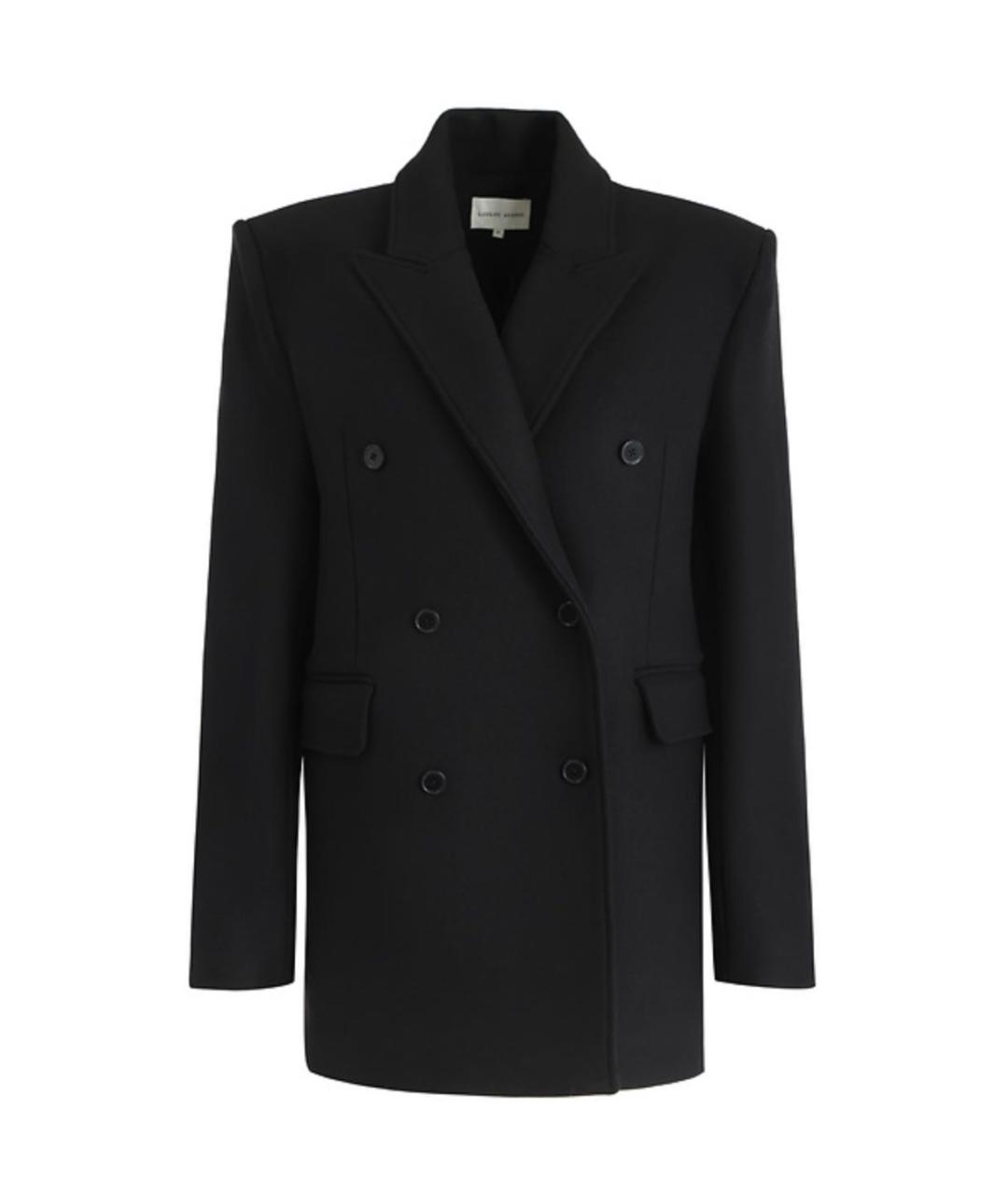 LOULOU STUDIO Черное шерстяное пальто, фото 1