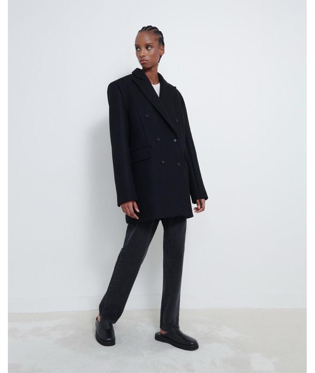 LOULOU STUDIO Черное шерстяное пальто, фото 8