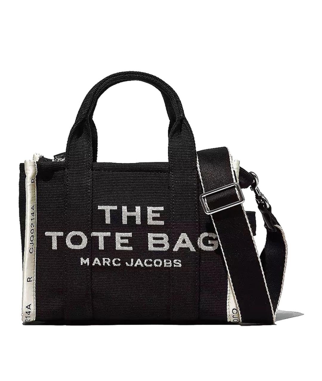 MARC JACOBS Черная тканевая сумка с короткими ручками, фото 6