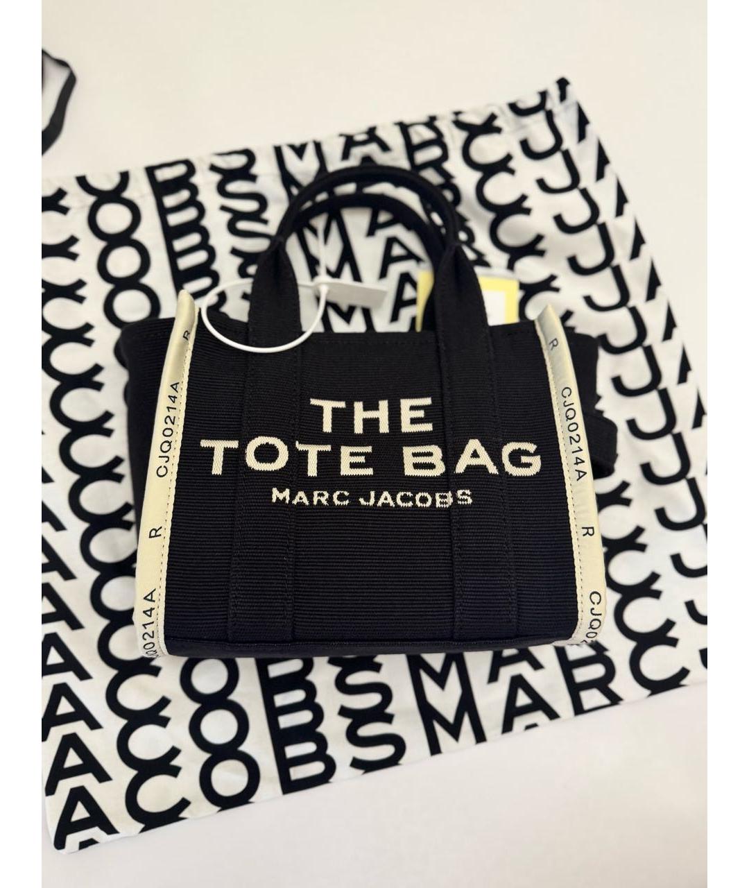 MARC JACOBS Черная тканевая сумка с короткими ручками, фото 3