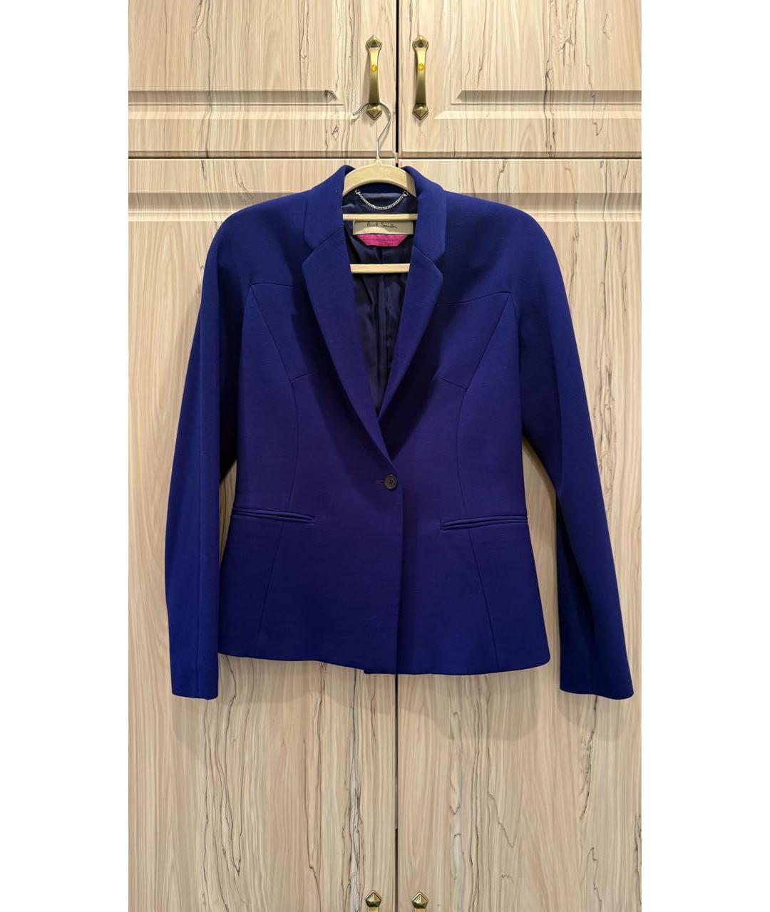 PAUL SMITH Фиолетовый шерстяной костюм с брюками, фото 4