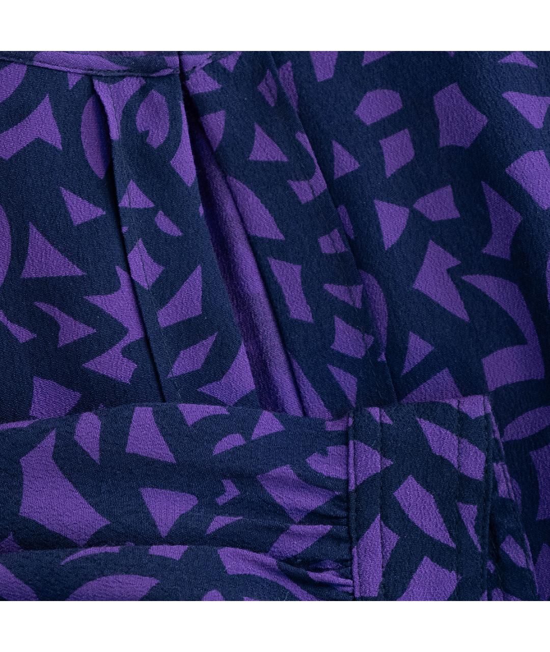 BURBERRY Фиолетовое вискозное повседневное платье, фото 5