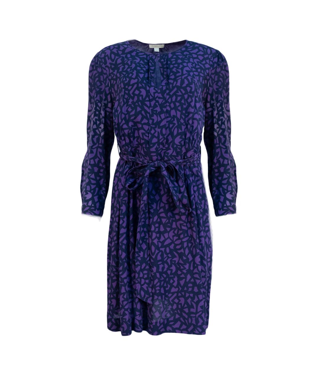BURBERRY Фиолетовое вискозное повседневное платье, фото 1