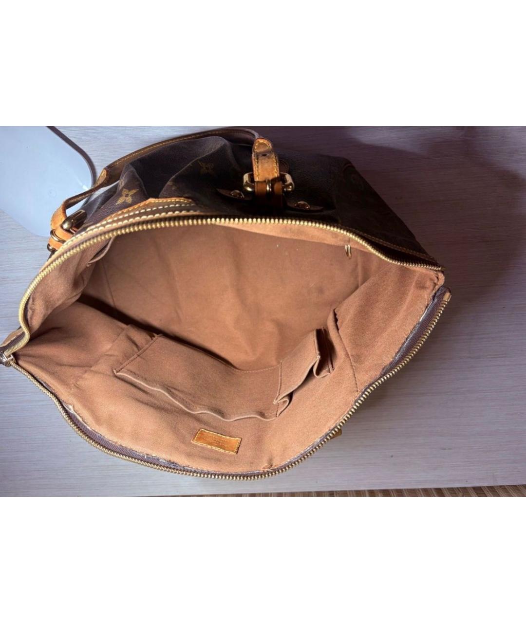 LOUIS VUITTON Коричневая сумка с короткими ручками, фото 3