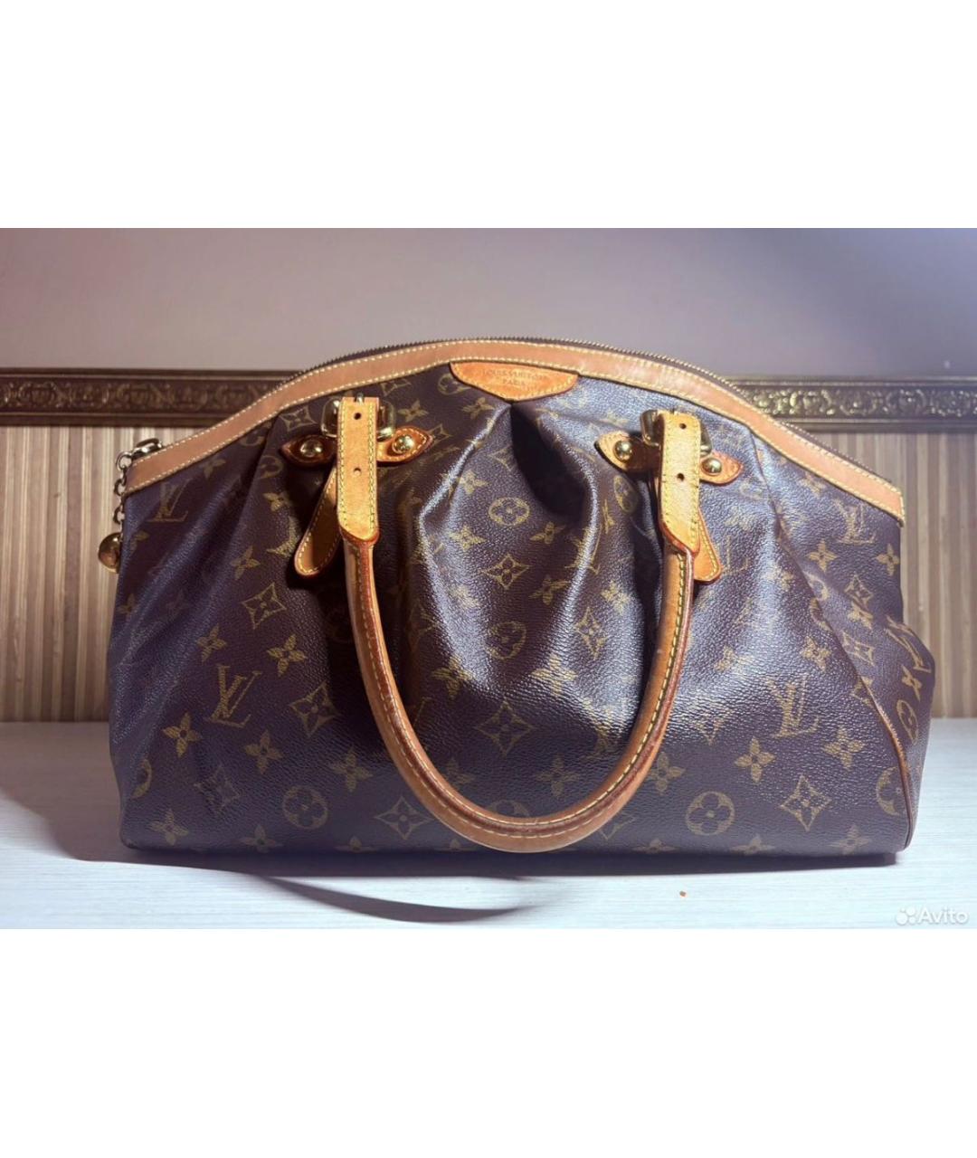 LOUIS VUITTON Коричневая сумка с короткими ручками, фото 7