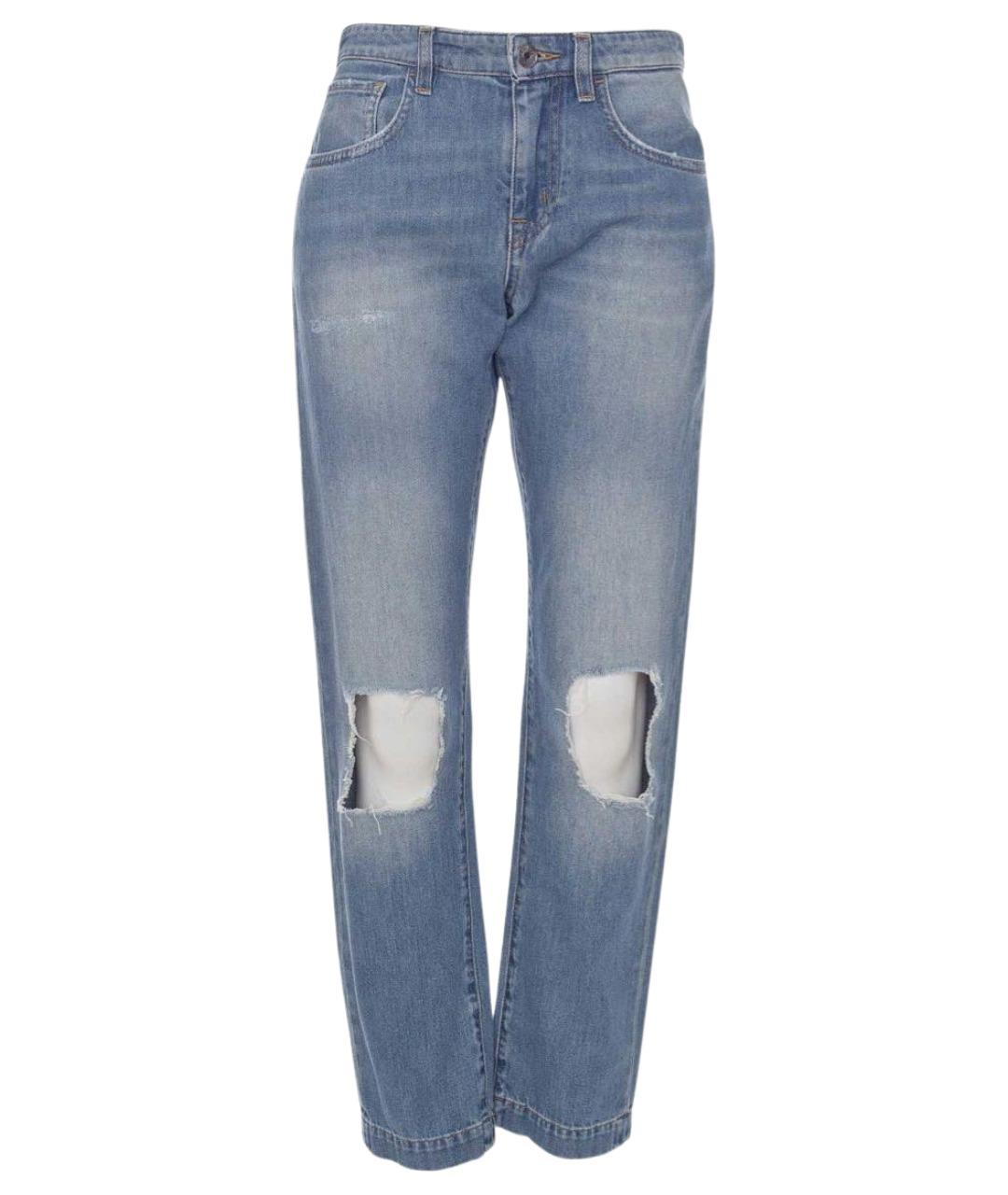 DOLCE&GABBANA Синие хлопковые прямые джинсы, фото 10