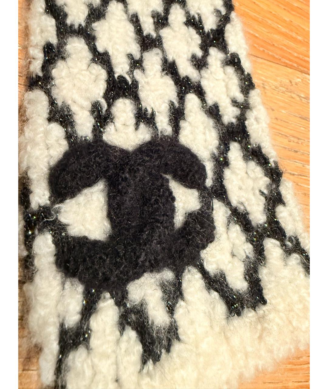 CHANEL Белые кашемировые митенки, фото 4