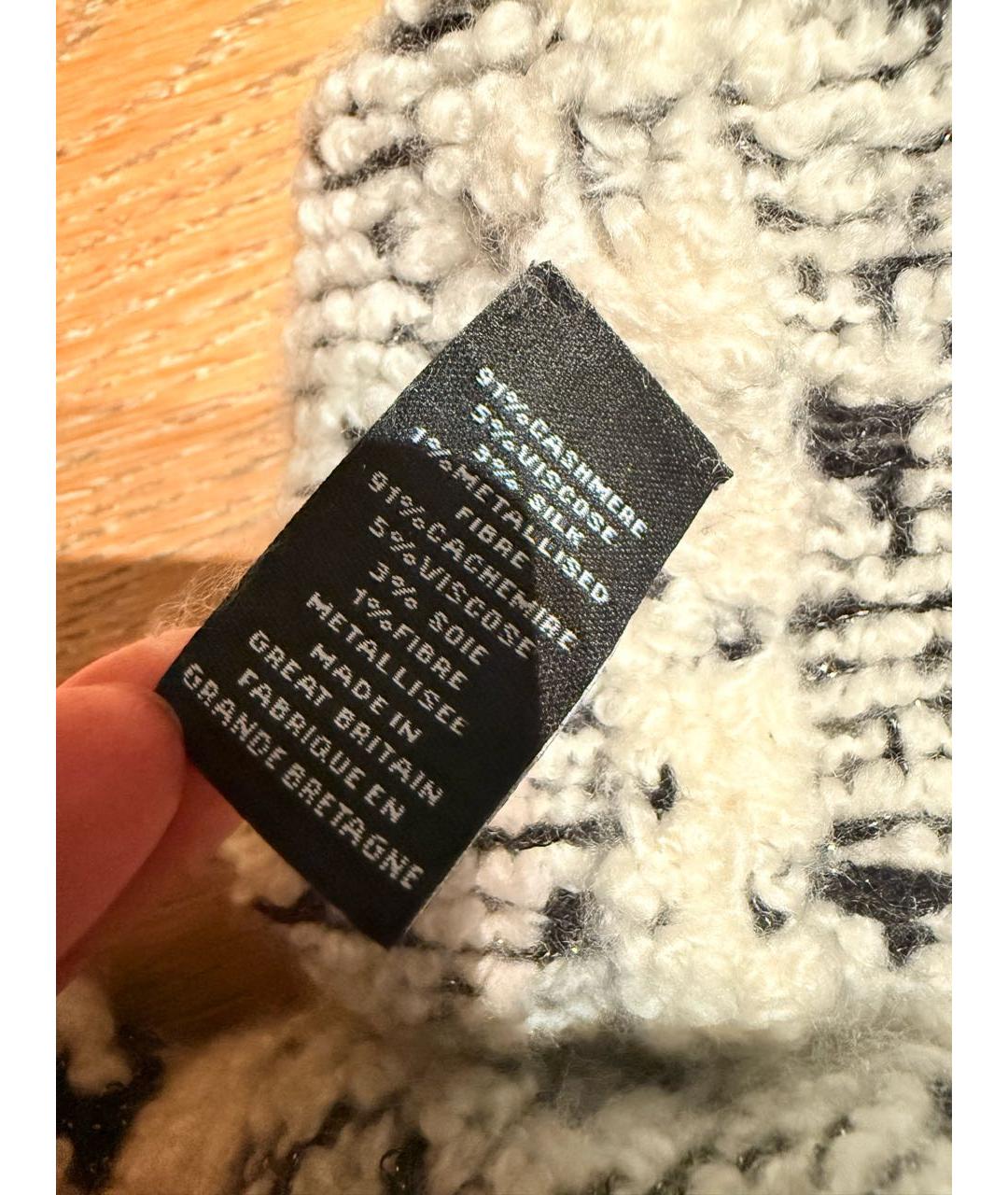 CHANEL Белые кашемировые митенки, фото 6