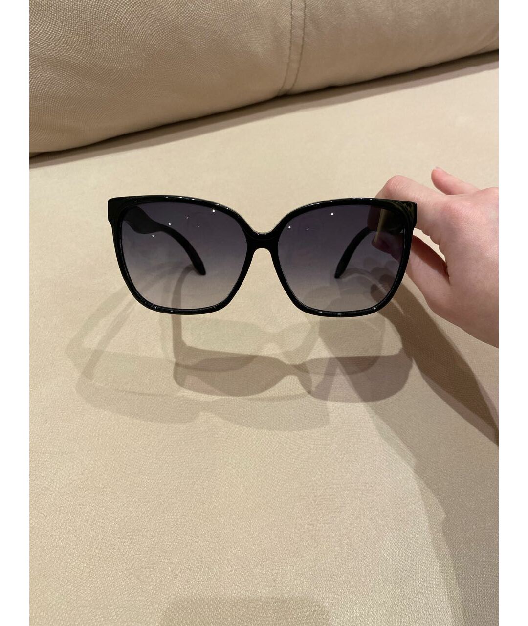 VICTORIA BECKHAM Черные пластиковые солнцезащитные очки, фото 6