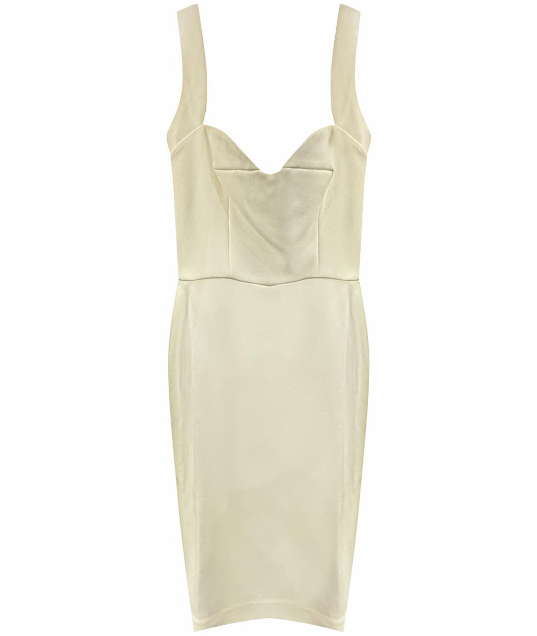 VICTORIA BECKHAM Белое ацетатное коктейльное платье, фото 1