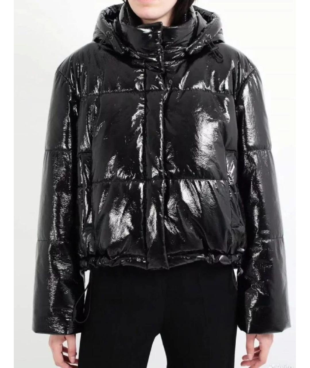 MSGM Черная полиэстеровая куртка, фото 6