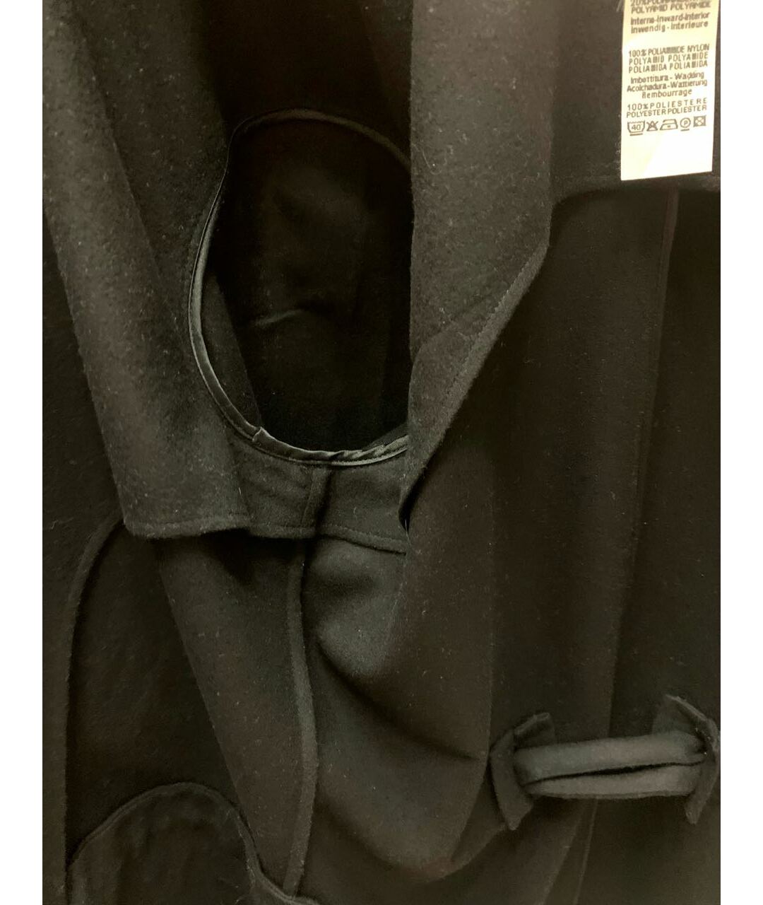 ARMANI COLLEZIONI Черное шерстяное пальто, фото 4