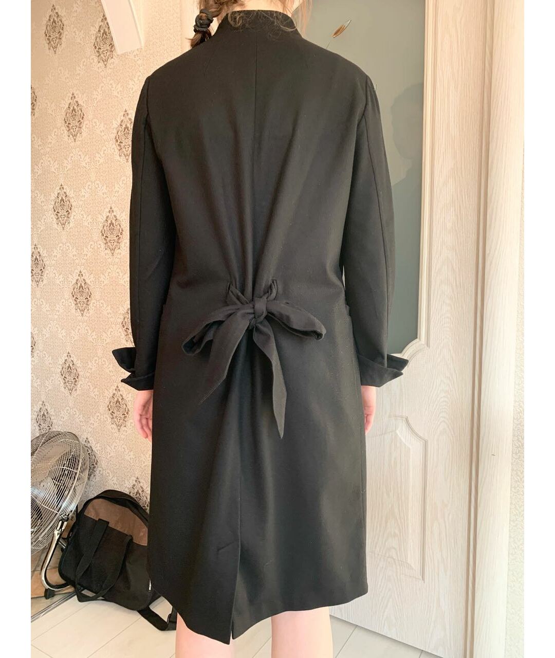 ARMANI COLLEZIONI Черное шерстяное пальто, фото 7