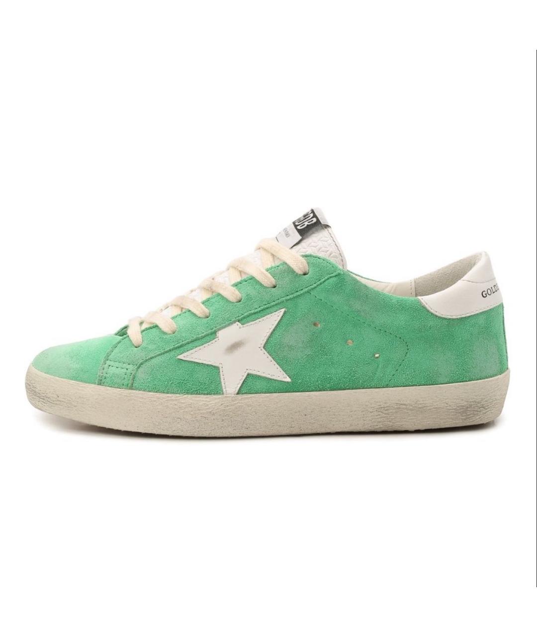 GOLDEN GOOSE DELUXE BRAND Зеленые кожаные кеды, фото 6