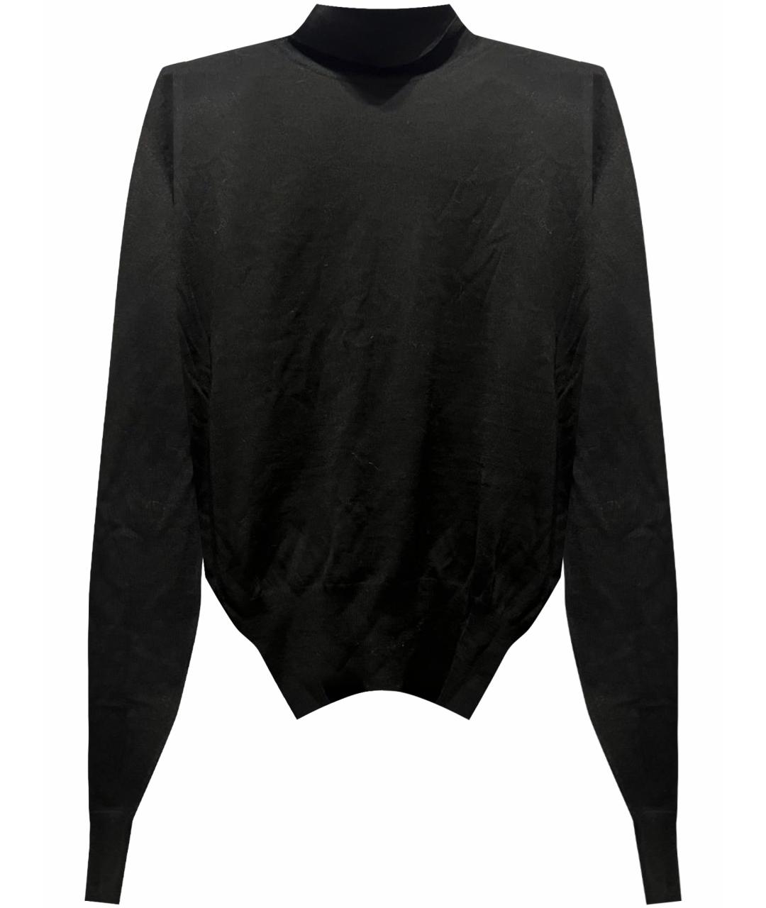 ALEXANDER MCQUEEN Черная шерстяная водолазка, фото 1