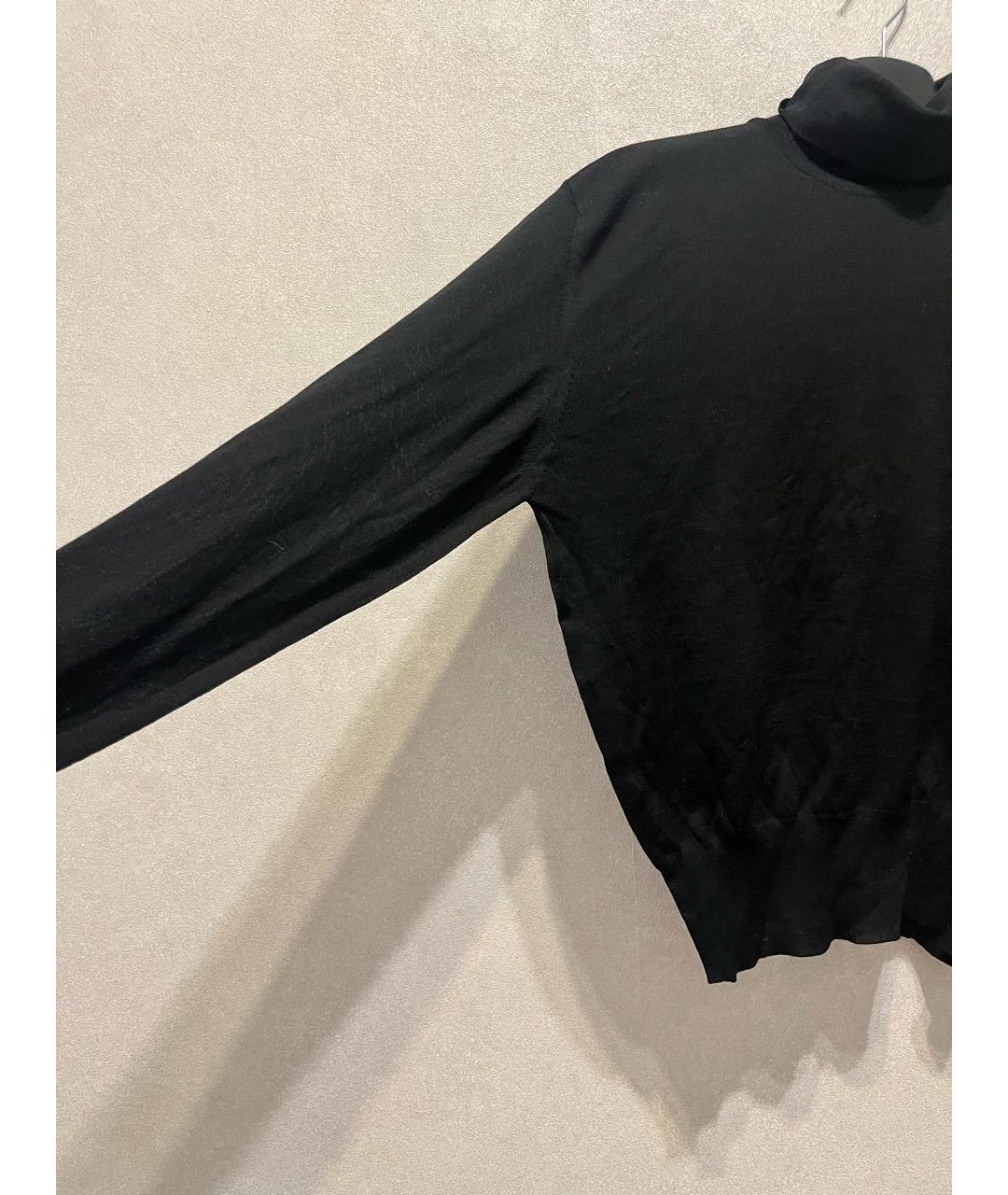 ALEXANDER MCQUEEN Черная шерстяная водолазка, фото 4