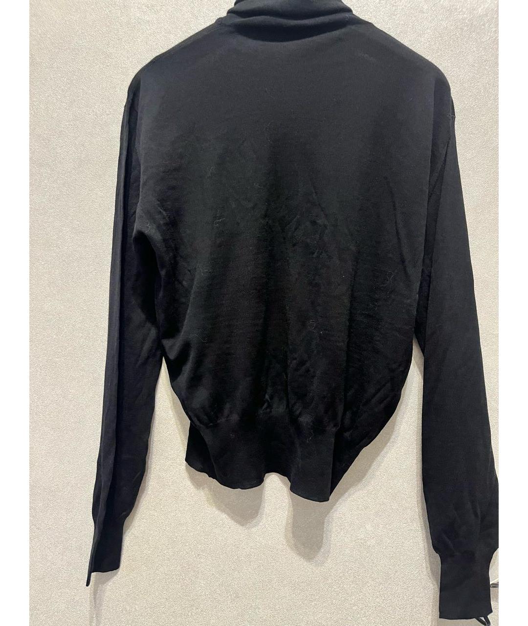 ALEXANDER MCQUEEN Черная шерстяная водолазка, фото 2