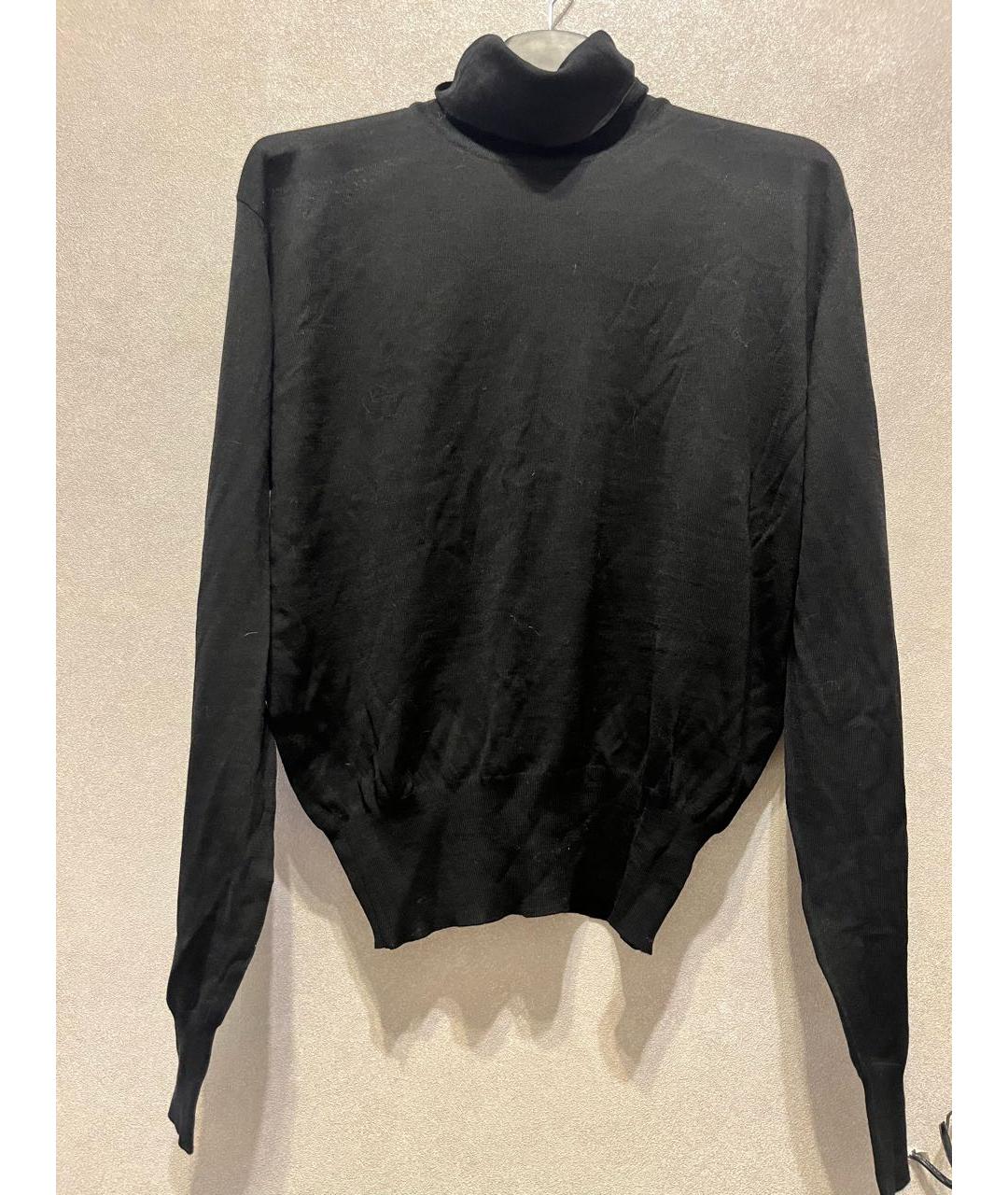 ALEXANDER MCQUEEN Черная шерстяная водолазка, фото 5