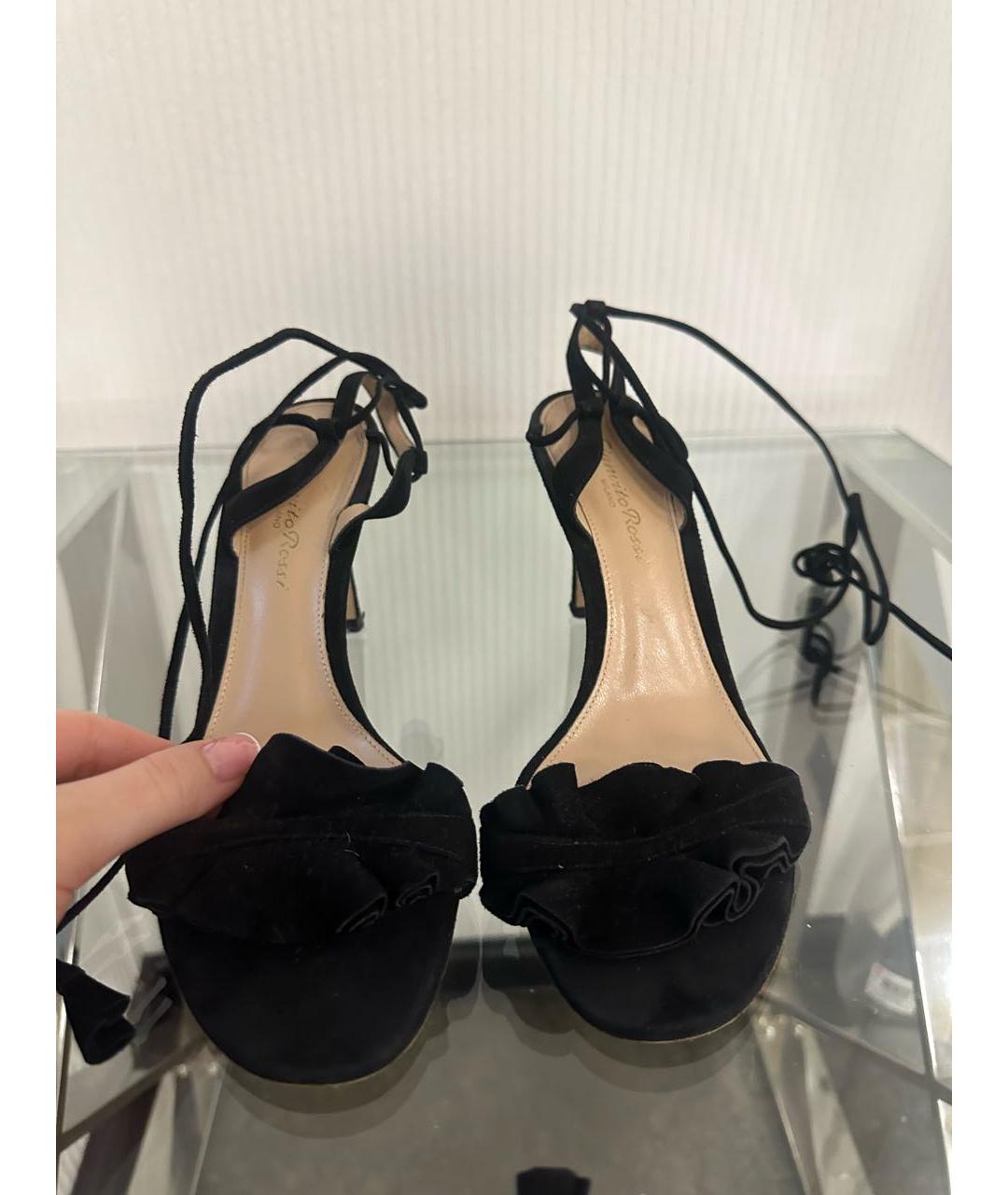 GIANVITO ROSSI Черные замшевые босоножки, фото 2