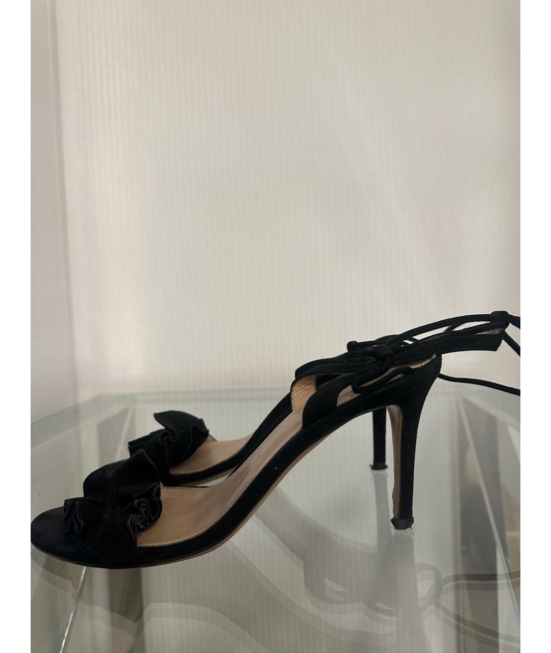 GIANVITO ROSSI Черные замшевые босоножки, фото 5