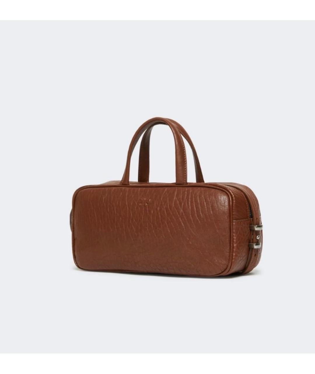 WEEKEND MAX MARA Коричневая кожаная сумка через плечо, фото 3