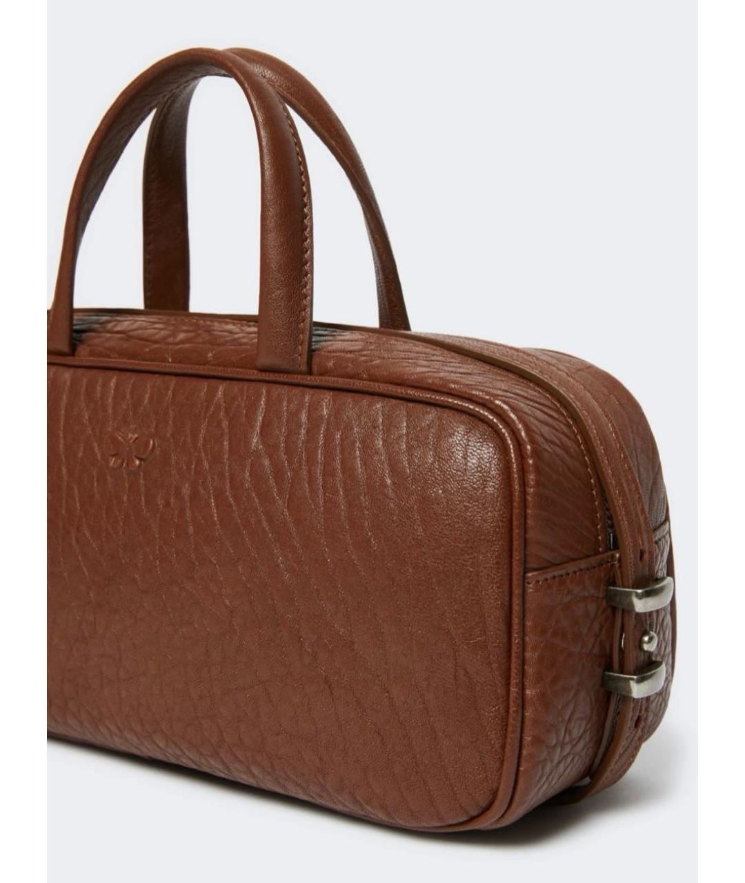 WEEKEND MAX MARA Коричневая кожаная сумка через плечо, фото 5