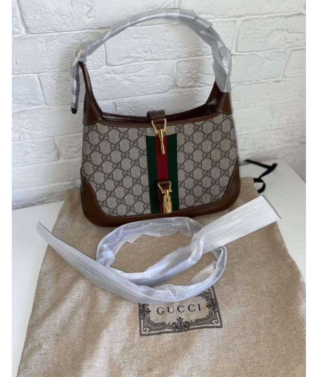 GUCCI Коричневая сумка с короткими ручками, фото 5