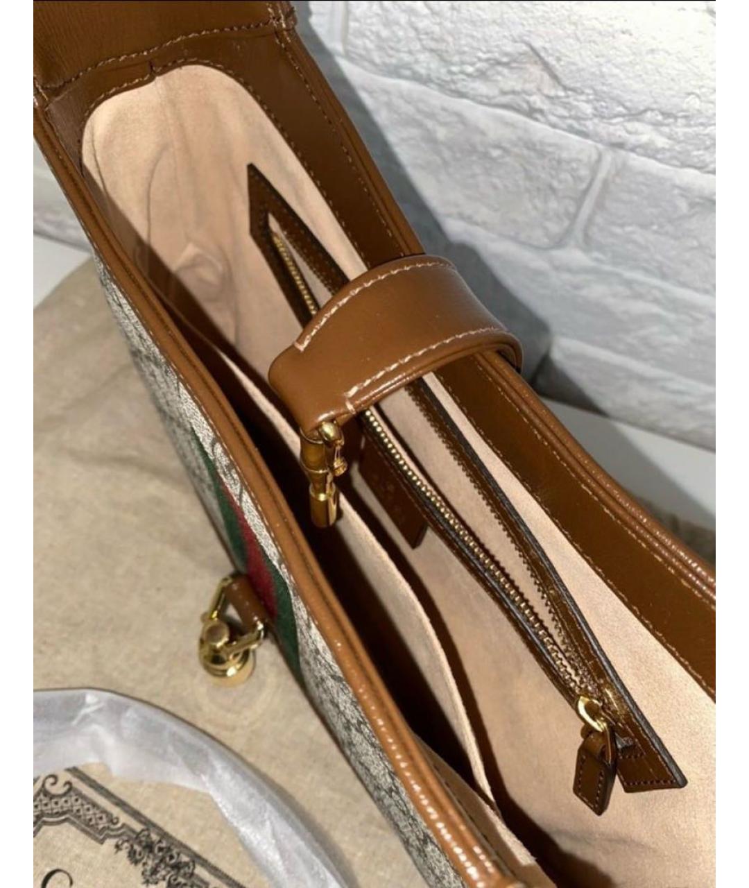 GUCCI Коричневая сумка с короткими ручками, фото 6