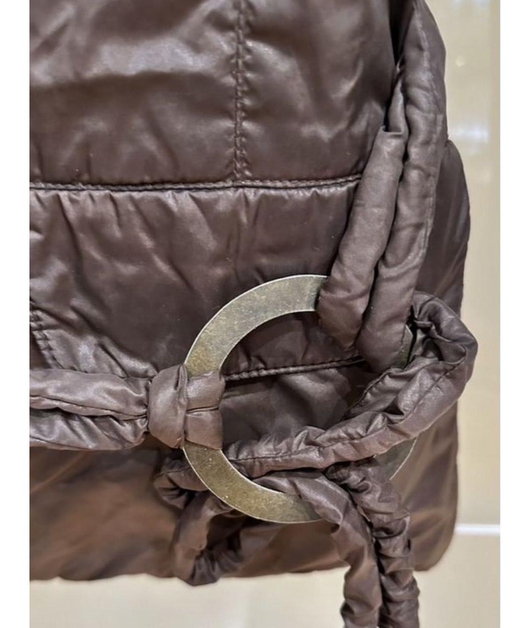 MAX MARA Коричневый синтетический пуховик, фото 2