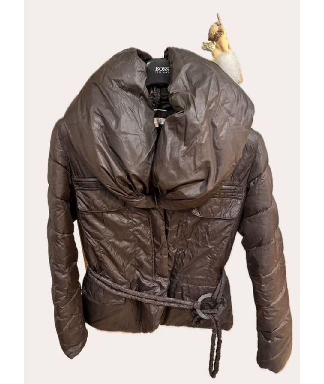 MAX MARA Коричневый синтетический пуховик, фото 5