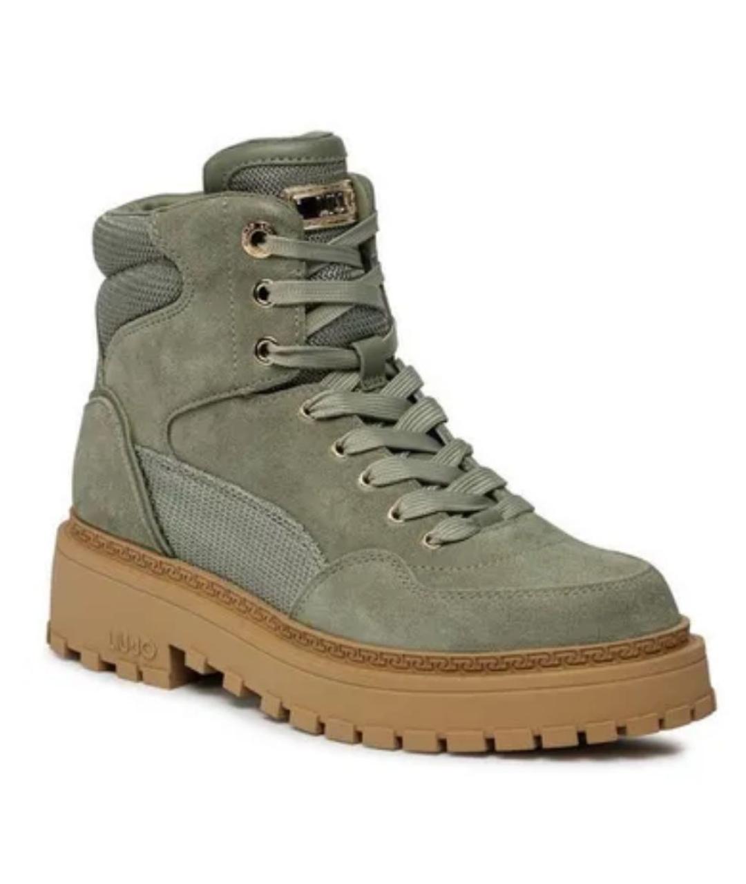 LIU JO Зеленые замшевые ботинки, фото 3