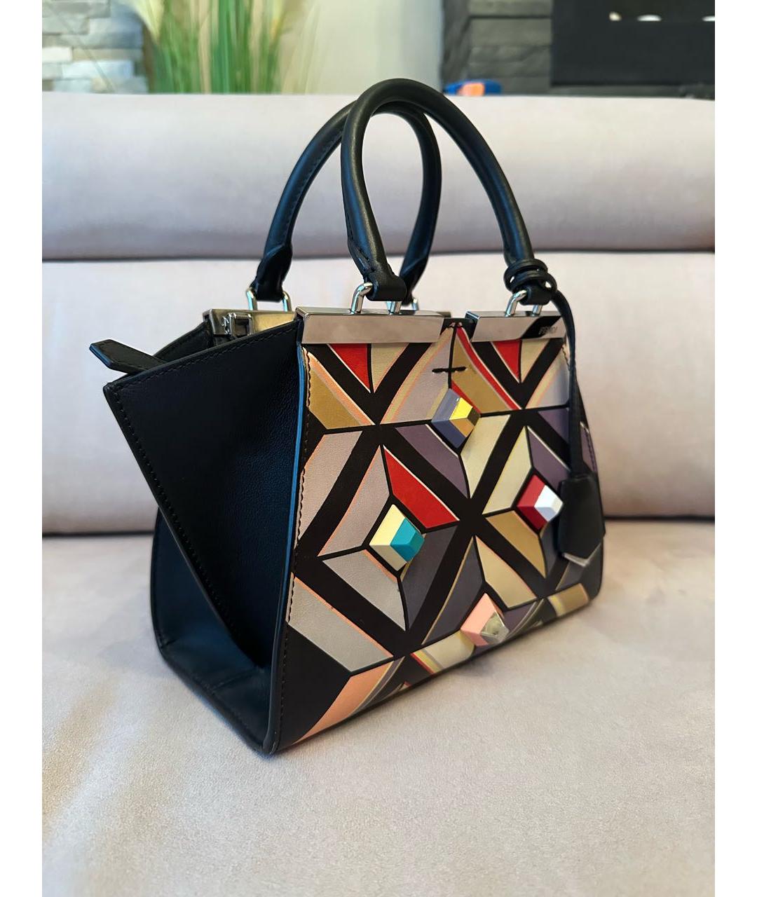 FENDI Мульти кожаная сумка с короткими ручками, фото 2