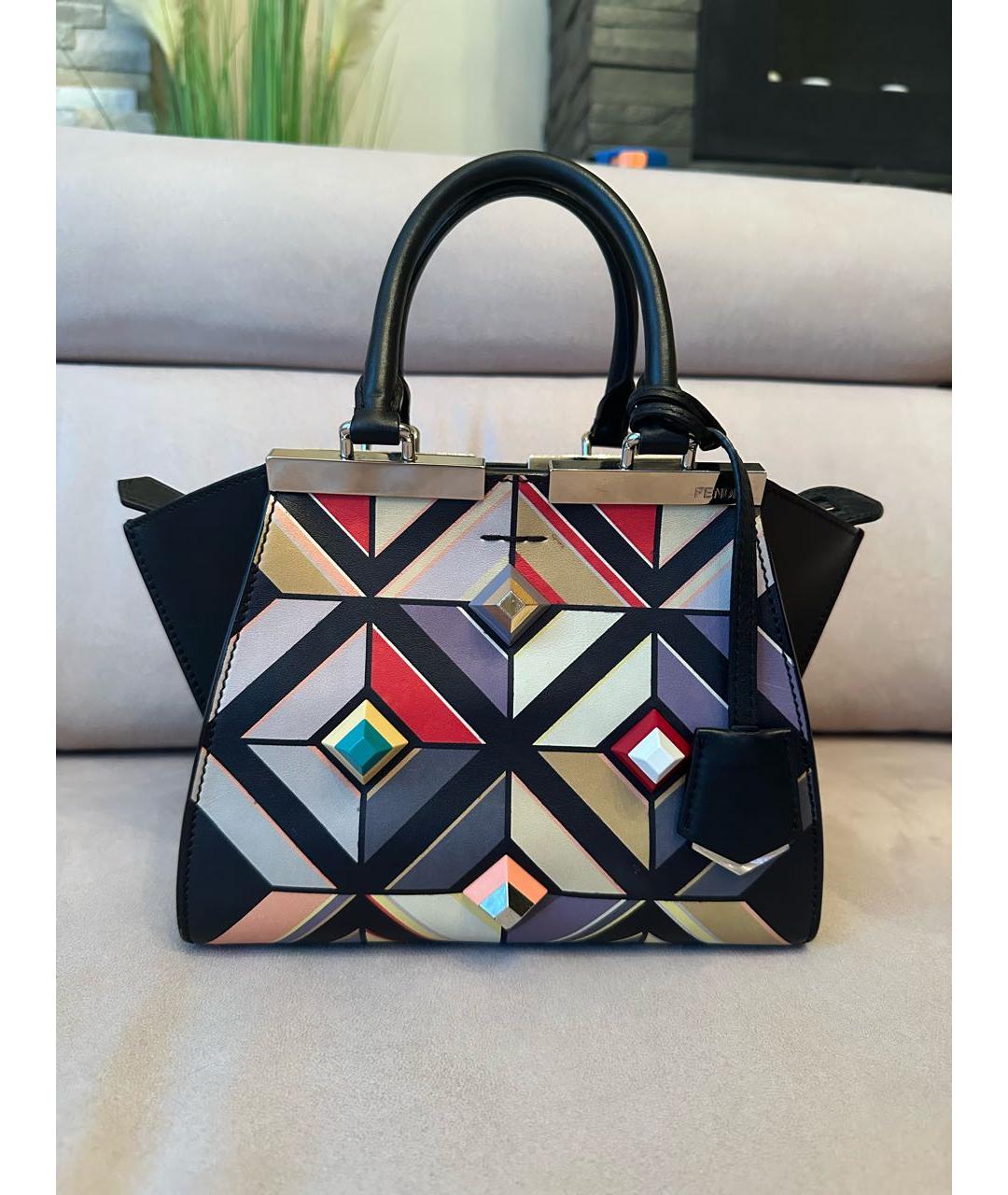 FENDI Мульти кожаная сумка с короткими ручками, фото 8