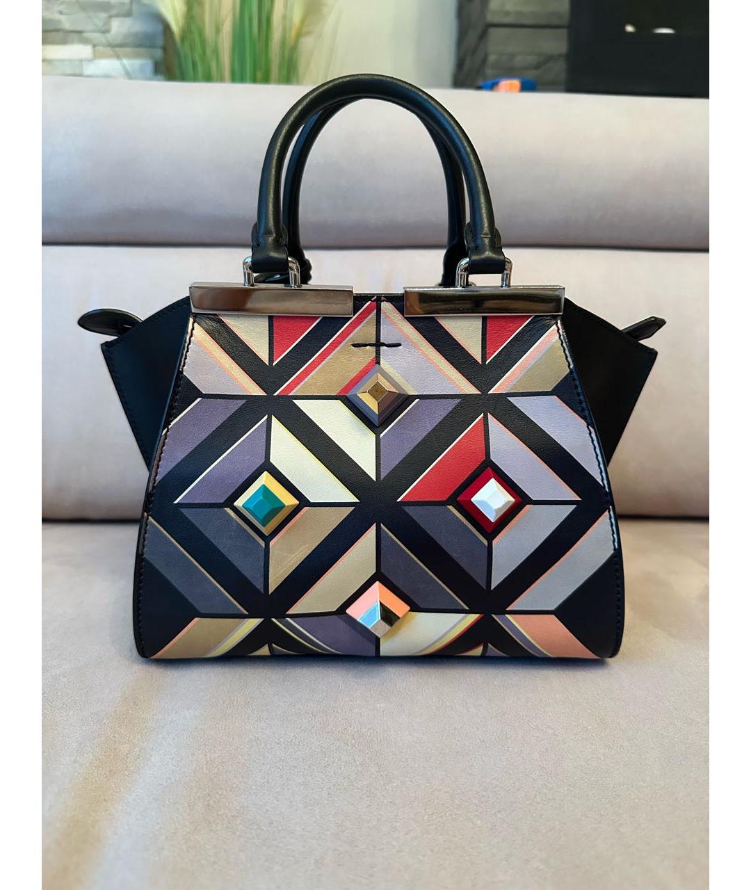 FENDI Мульти кожаная сумка с короткими ручками, фото 3