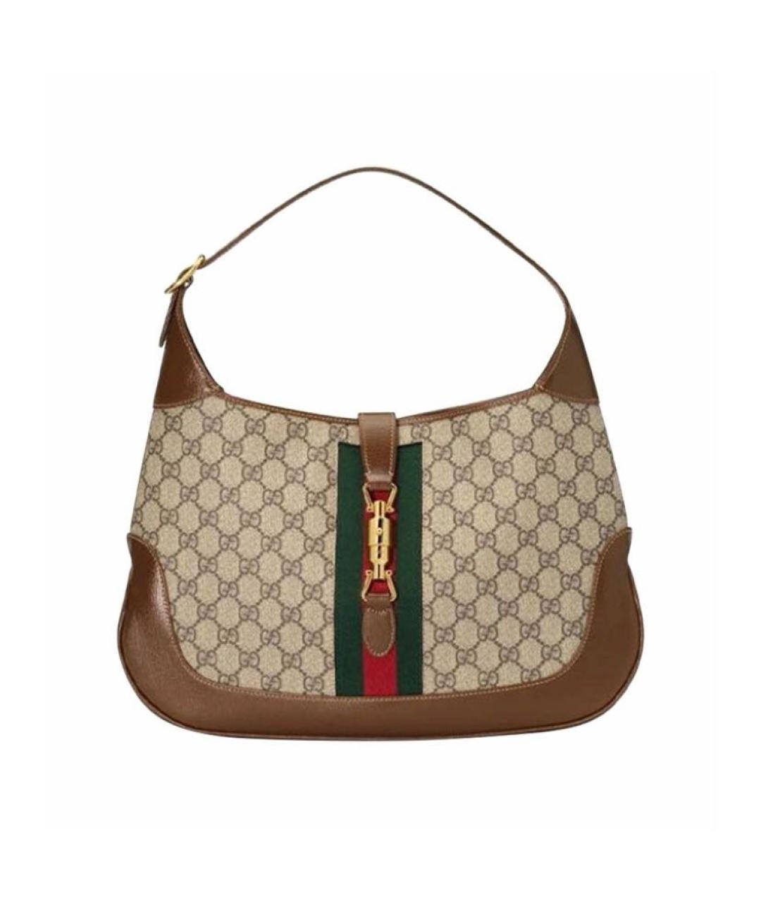 GUCCI Коричневая кожаная сумка с короткими ручками, фото 9