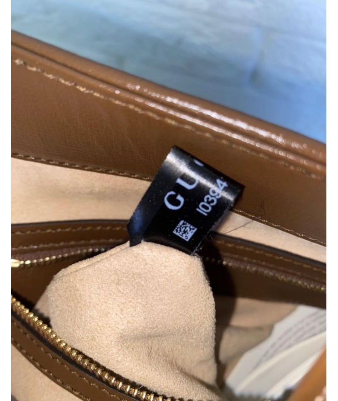 GUCCI Коричневая кожаная сумка с короткими ручками, фото 8