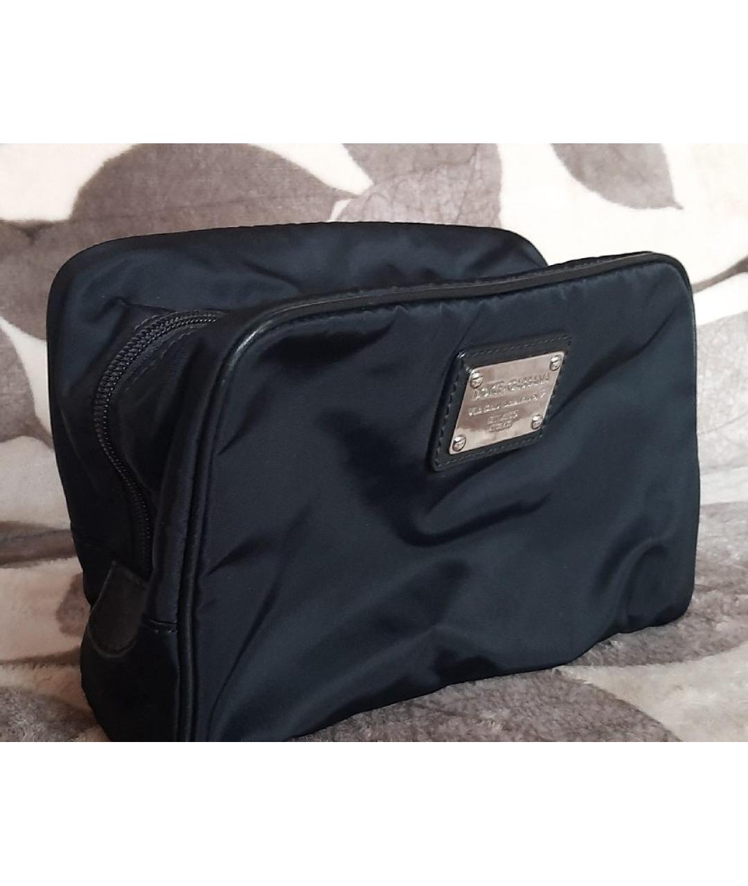 DOLCE&GABBANA Черная синтетическая косметичка, фото 4