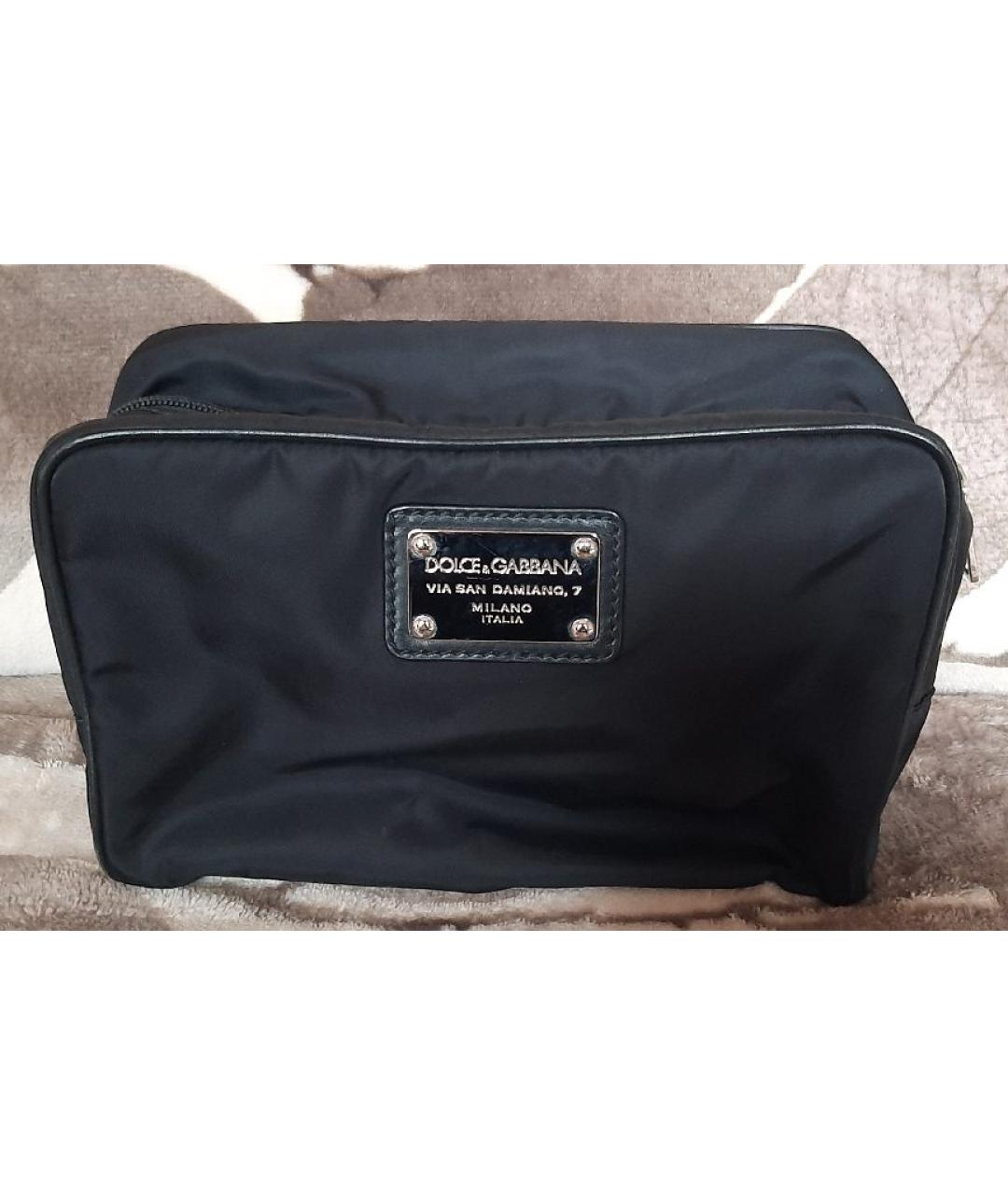 DOLCE&GABBANA Черная синтетическая косметичка, фото 9