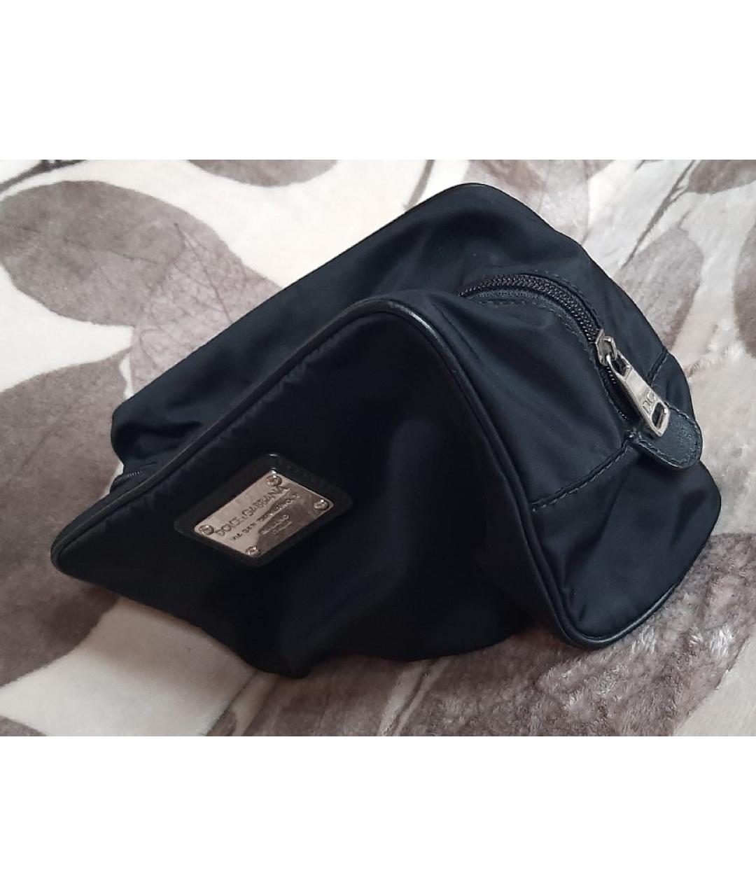 DOLCE&GABBANA Черная синтетическая косметичка, фото 8