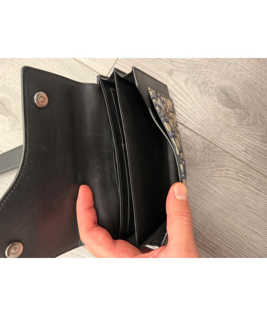 CHRISTIAN DIOR Черная кожаная сумка на плечо, фото 7