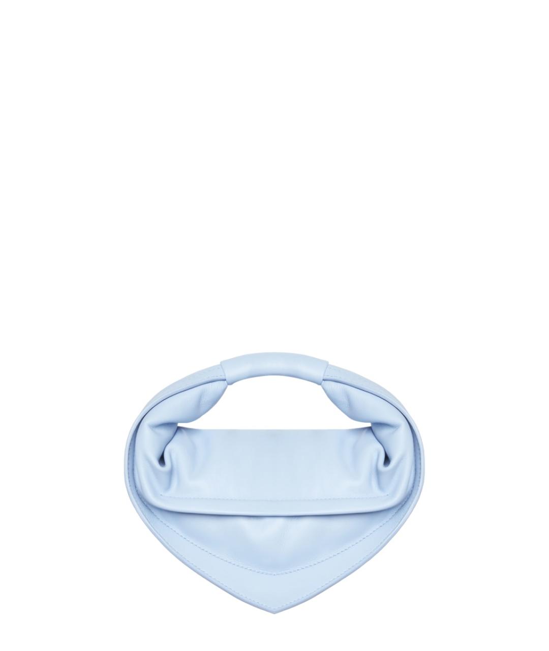 FEDERICO CINA Синяя кожаная сумка с короткими ручками, фото 2