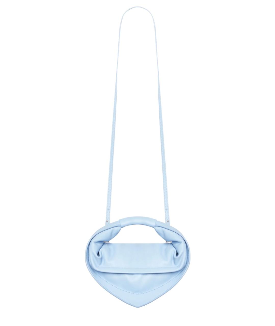 FEDERICO CINA Синяя кожаная сумка с короткими ручками, фото 3