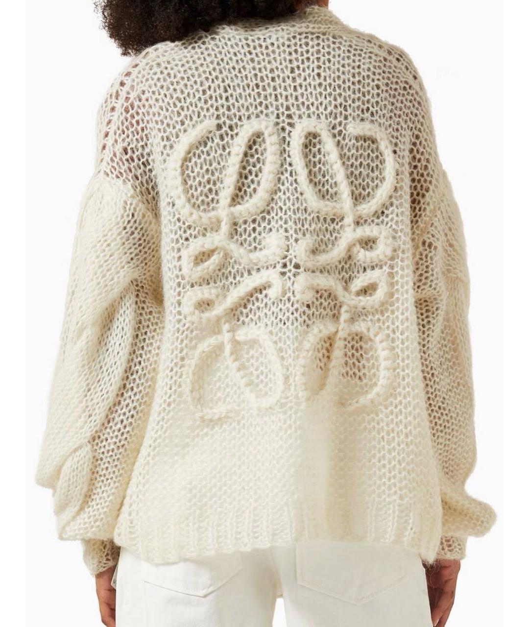 LOEWE Белый шерстяной кардиган, фото 8