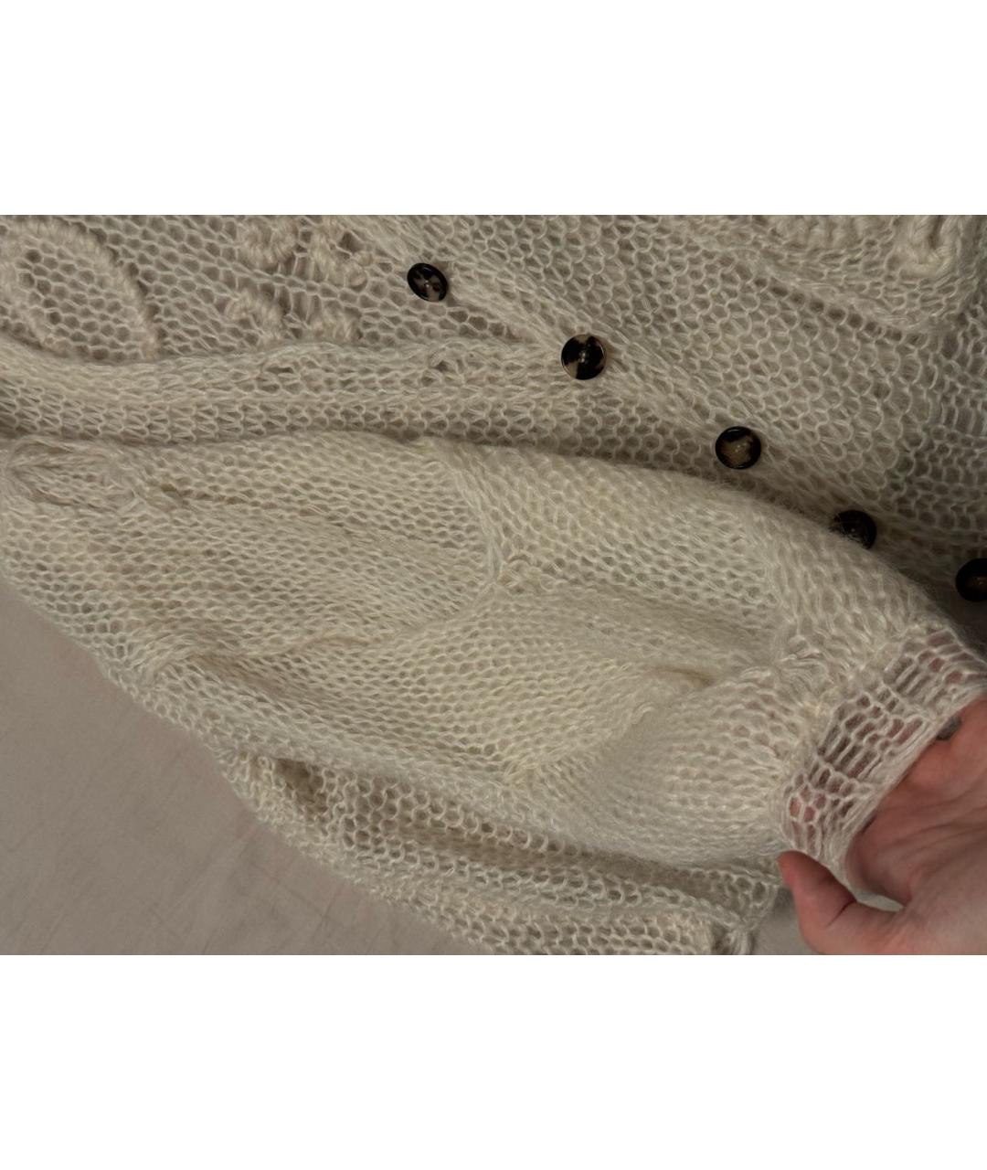 LOEWE Белый шерстяной кардиган, фото 6