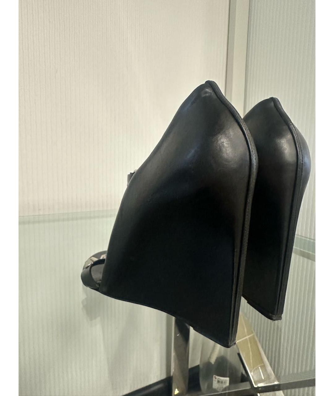 BALENCIAGA Черные кожаные туфли, фото 5